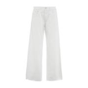 Icon Denim Wide Jeans White, Dam