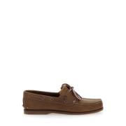 Timberland Brun Läder Båt Loafers Snörskor Brown, Herr