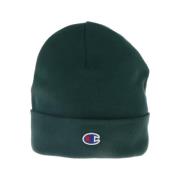 Champion Mörkgrön Beanie Mössa Stiligt Mönster Green, Herr