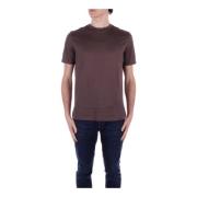 Emporio Armani Brun Logo Front T-shirts och Polos Brown, Herr