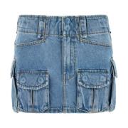 Alexander Wang Denim Minikjol Blue, Dam