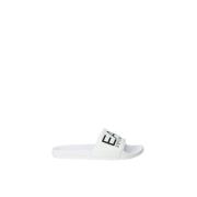 Emporio Armani EA7 Logo Slides Sandaler White, Herr