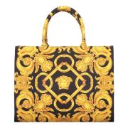 Versace Jacquardmönstrad canvas toteväska Multicolor, Dam