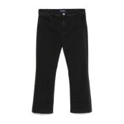 Sportmax Svarta Jeans med Framknapp och Dragkedja Black, Dam