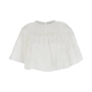 Isabel Marant Étoile Vit Bomullstopp med Broderie Anglaise White, Dam