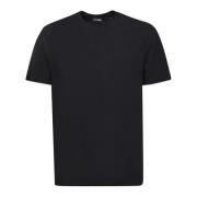 Zanone Svart bomullst-shirt med minimalistisk elegans Black, Herr