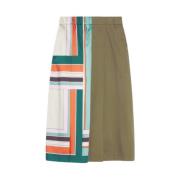 Max Mara Veckad bomull midi kjol Lallo Multicolor, Dam