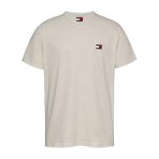 Tommy Jeans Beige Regular Fit Bomull T-shirt Beige, Herr