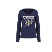 Guess Bomull T-shirt Blue, Dam