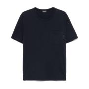 Dondup Blå Crew Neck Ficka T-shirt Blue, Herr