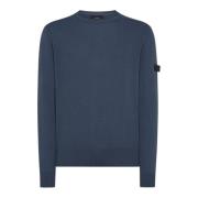 Peuterey Blå Crewneck Sweater Caliper 01 Blue, Herr