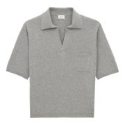 Saint Laurent V-Neck Pocket T-shirt Gray, Herr