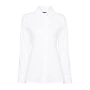 Jacquemus Vit Blus Med Urklipp Elegant Stil White, Dam