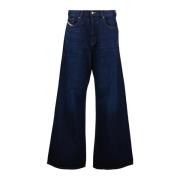 Diesel Flare Jeans 1996 Blå Rå Blue, Dam