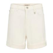 MOS MOSH Denim Shorts & Knickers Ler Beige, Dam