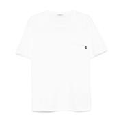 Dondup Vit Crew Neck Ficka T-shirt White, Herr