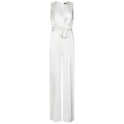 Max Mara Vit Jumpsuit med Couture Båge White, Dam