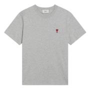 Ami Paris Kortärmad rund hals T-shirt Gray, Herr