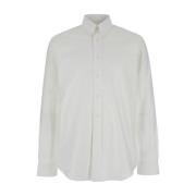 Givenchy Vit Logo Broderad Bomullsskjorta White, Herr