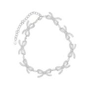 Self Portrait Silverhalsband med Rosetter Gray, Dam