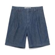 Aspesi Indigo Blå Shorts med Fickor Blue, Herr