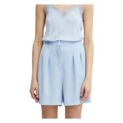 Patrizia Pepe Klarblå High-Waisted Shorts Blue, Dam