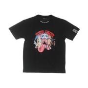 VISION OF SUPER Svart Tongue Print Tee Kortärmad Black, Herr