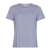 IN FRONT Hjärt Detalj Dusty Blue T-Shirt Blue, Dam