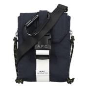 A.P.C. Mörk Marinblå Crossbody Handväska Blue, Herr