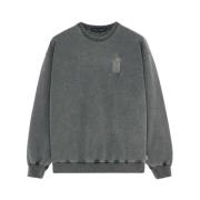 IUTER Monogram Crewneck Tröja Gray, Herr