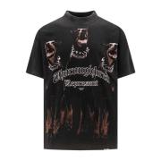 REPRESENT Thoroughbred Print Cotton Crew-Neck T-Shirt Black, Herr