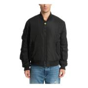 BARROW Multipocket Plain Zip Bomber Jacka Black, Herr