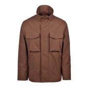 Dondup Field Jacket med Dragkedja och Tryckknappar Brown, Herr