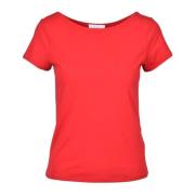 Alpha Studio Bomull Elastan T-shirt Red, Dam