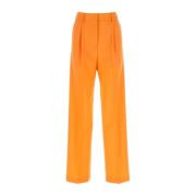 MSGM Straight Trousers Orange, Dam