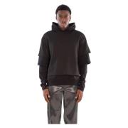 HELIOT EMIL 3-Lagers Hoodie i Blk01 Black, Herr