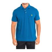 U.S. Polo Assn. Kortärmad Pikétröja Turkos Blue, Herr