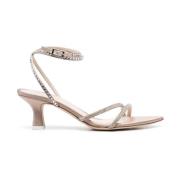 3JUIN Satin Skin Sandal Beige, Dam