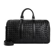 Bottega Veneta Svart Classic Intrecciato Duffle Väska Black, Herr