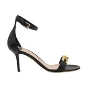 Elisabetta Franchi Svarta Höga Klack Sandaler Black, Dam