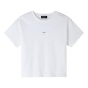 A.P.C. Vit löst sittande T-shirt med APC-logotyp White, Dam