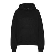 ROTATE Birger Christensen Heavy Washed Hoodie Black, Dam