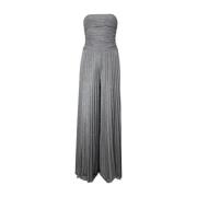 KAOS Elegant Plisserad Jumpsuit Antracit Gray, Dam