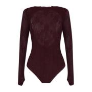 Victoria Beckham Spets bodysuit Red, Dam