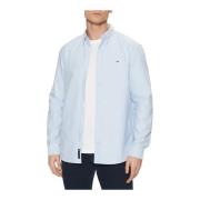 Tommy Jeans Blått Logotyp Bomulls Skjorta Blue, Herr