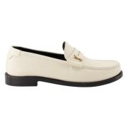 Saint Laurent Le Loafer Läder Mockasiner White, Dam