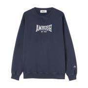 AMBUSH Insignia B Grafisk Crewneck Blue, Herr