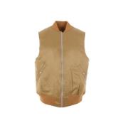 MYTHINKS Beige Bomberjacka Oversize Satin Beige, Dam