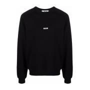 MSGM Casual Sweatshirt med 99C Design Black, Herr