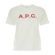 A.P.C. Klassisk Vit Bomull T-shirt White, Dam